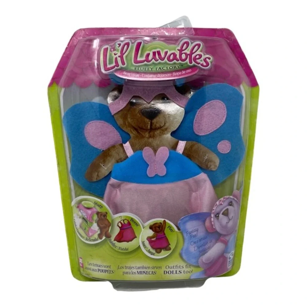 (Pack of 3) Lil Luvables‎ Fluffy Factory Bear Wear Dress Up Costumes Outfits New
